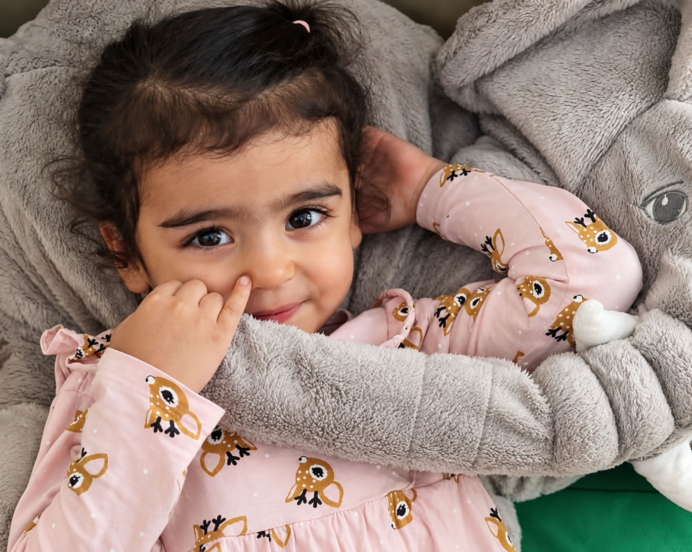 A child cared for in a safe, nurturing setting at Happyhome